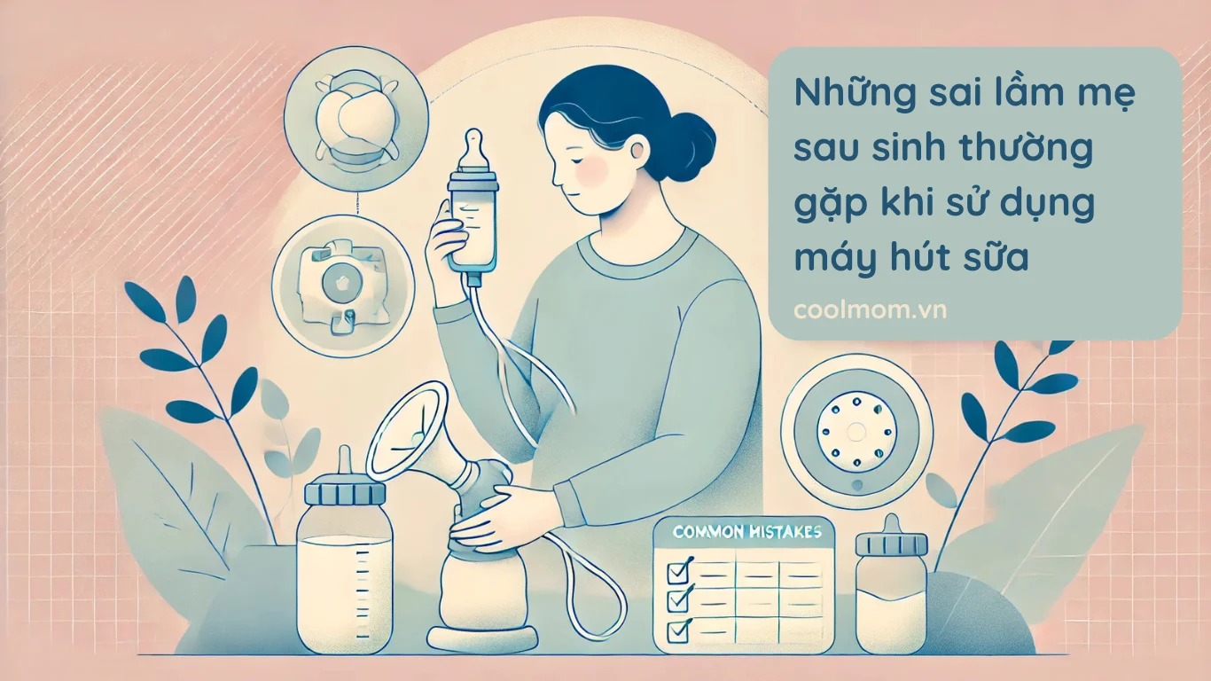 Những sai lầm mẹ sau sinh thường gặp khi sử dụng máy hút sữa